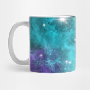 Purple Turquoise Star Nebula Space Galaxy Universe Mug
